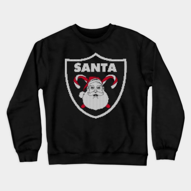 santa face ugly christmas Crewneck Sweatshirt by crackdesign